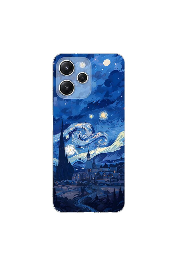 Redmi 12 Compatible Aesthetic 8 Design Transparent Case