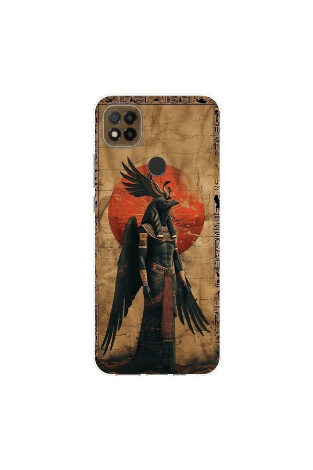 حافظة شفافة متوافقة مع Redmi 9c بتصميم Antique 7