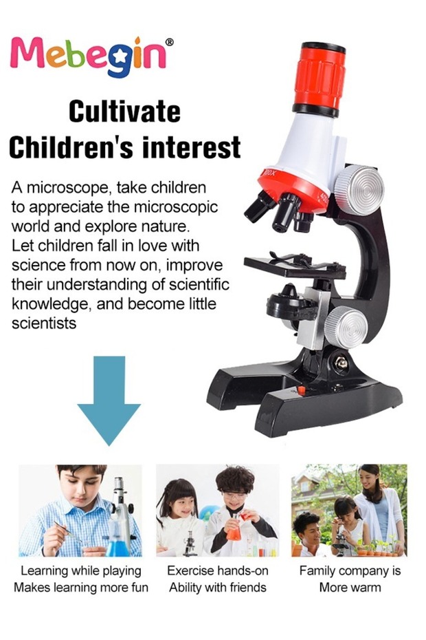 1200X Microscope Science Kits, High Definition Adjustable Microscope Kit, Biological Science Learnin - 6