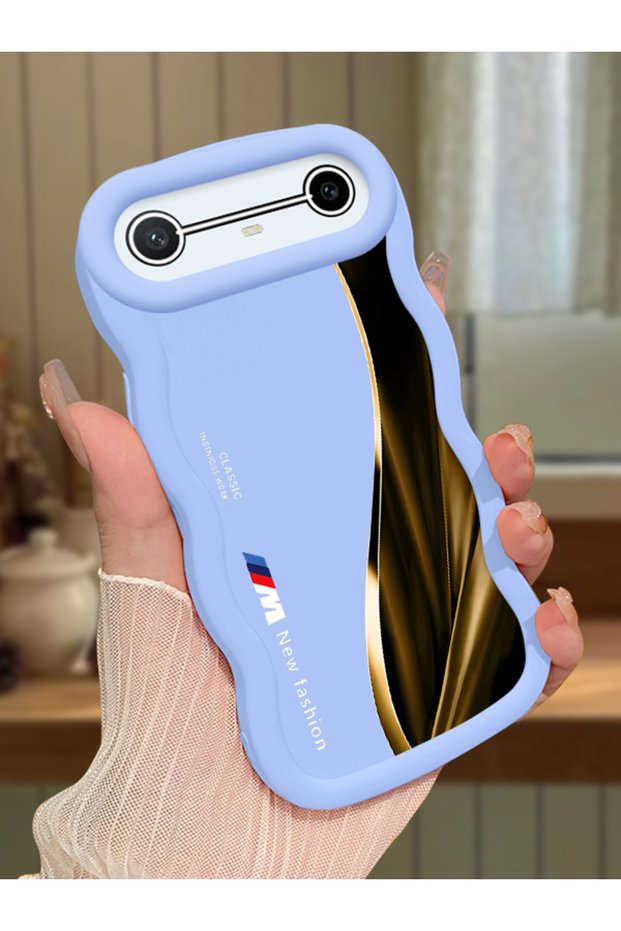Tecno Pova Slim Compatible Shockproof Simple Blue Silicone Phone Case Bmw Pattern
