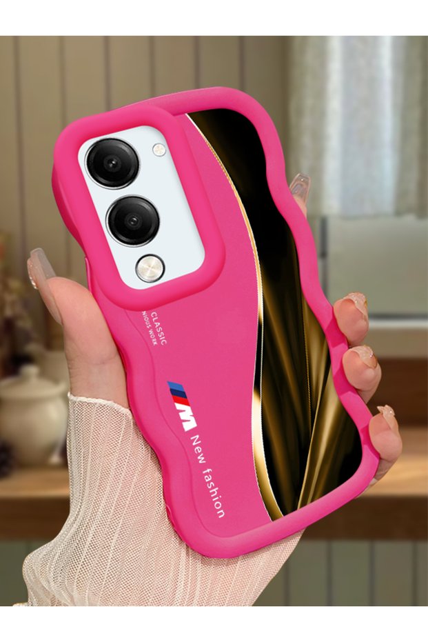 Vivo Y19 Compatible Shockproof Simple Red Silicone Phone Case Cover Bmw Pattern