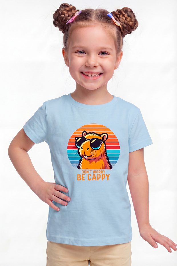 Printed Short Sleeve T-Shirt for Girls B19