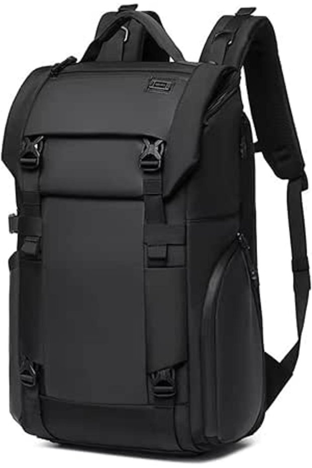 9866 29L Tactical Hiking Backpack Water-Resistant Travel Bag with USB Port Black