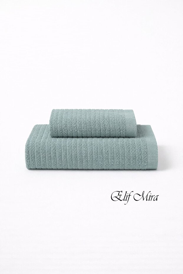2 Piece Bath Towel Set Şeyma 70X140 + 50X85 cm