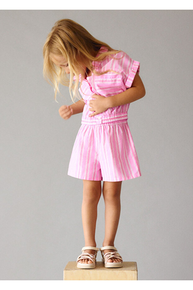 Girl's Striped Shorts Set Candy 3226