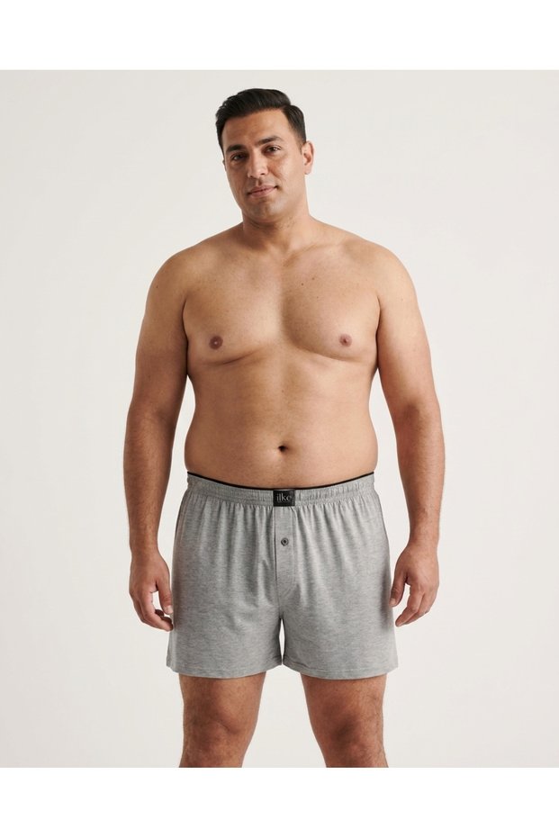Men's Towel Waist Combed Boxer Gray