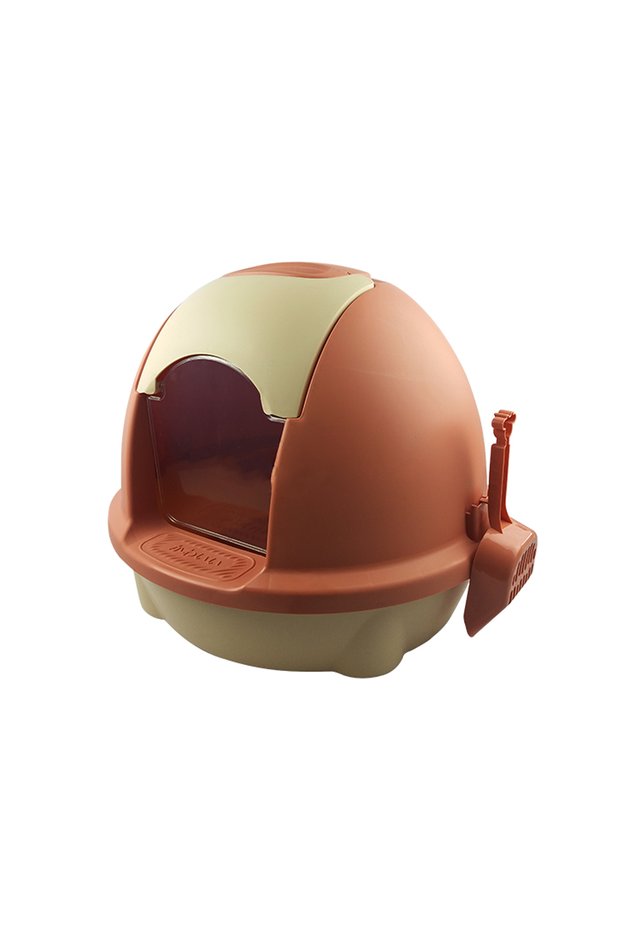 TaraPet Enclosed Cat Litter Box Odor-proof And Anti-sand Cat Litter Toilet for Cats (Pink)