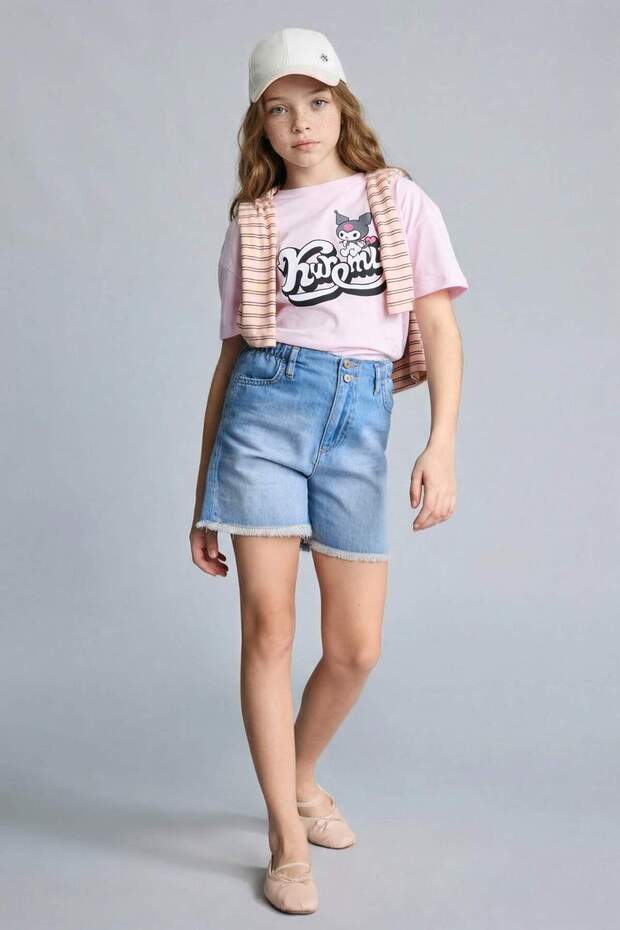 100% Cotton Jean Shorts for Girls H6228A826Sm