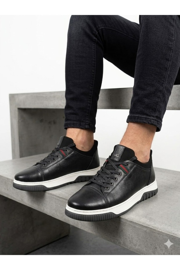 Men's Genuine Leather Orthopedic Sole Casual Sneaker Shoes