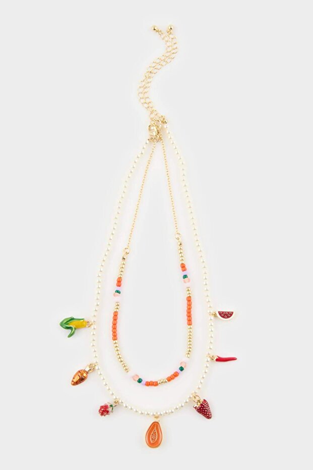 Women's 2-Piece Fruit Patterned Necklace G5819Axns