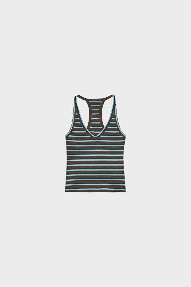 Ribbed striped top - 6
