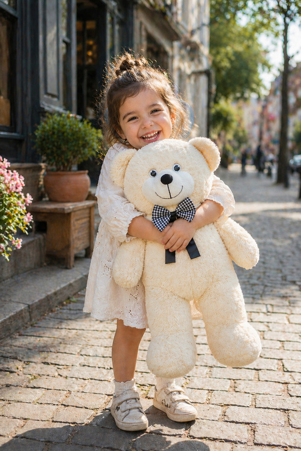 50 cm Plush Teddy Bear with Bow Tie for Kids - Adorable Plush Toy