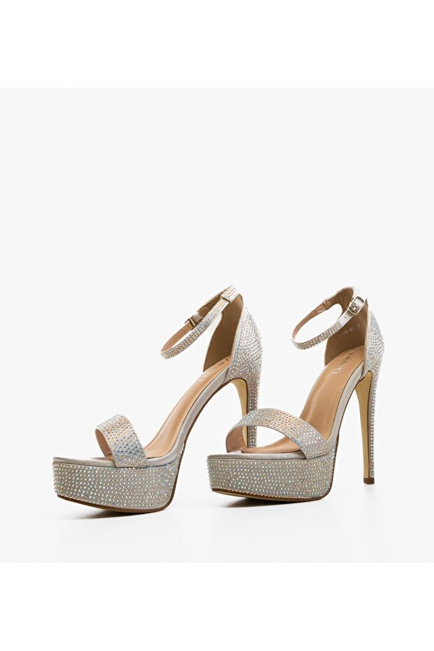 Pycre Silver Heeled Sandals - 5