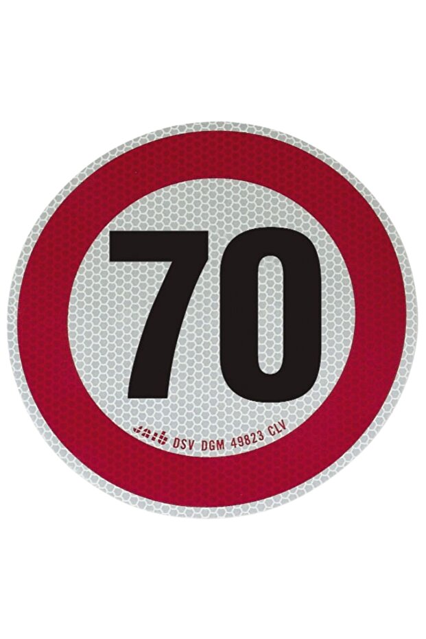 Reflective Truck Speed Limit Sticker Speed Limit Sign (Diameter 20 cm) 70 Km