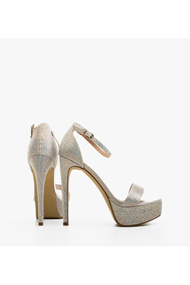 Pycre Silver Heeled Sandals - 6