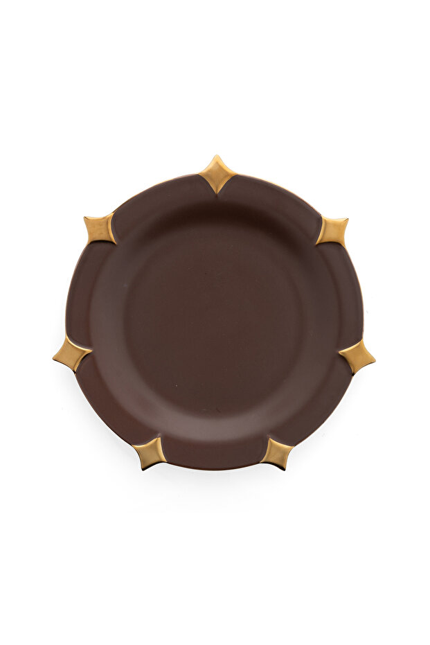 Brown Star Side Plate from Malath - 1