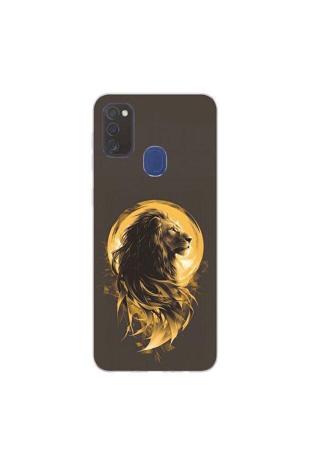Samsung Galaxy M30S Compatible Lion Design Transparent Case