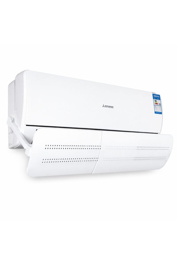 Air Conditioner Deflector, Flippy, Universal, Extendable and Adjustable, Perforated Panel, Adjustable Arms, White