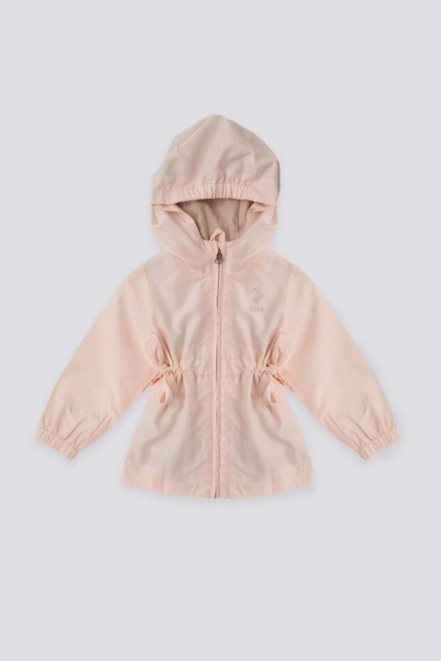 Light Salmon Baby Girl Raincoat