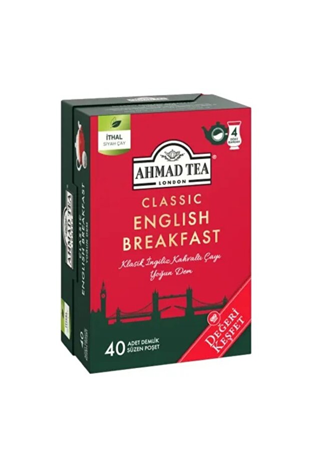شاي الإفطار الإنجليزي الكلاسيكي 40 قطعة
