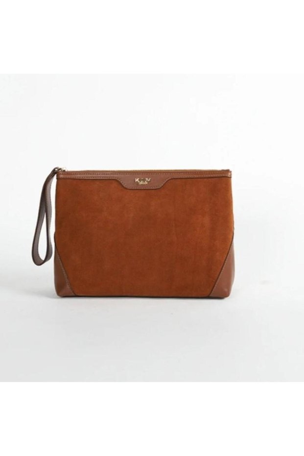 London K33Zd343K Genuine Suede Leather Women's Clutch Bag