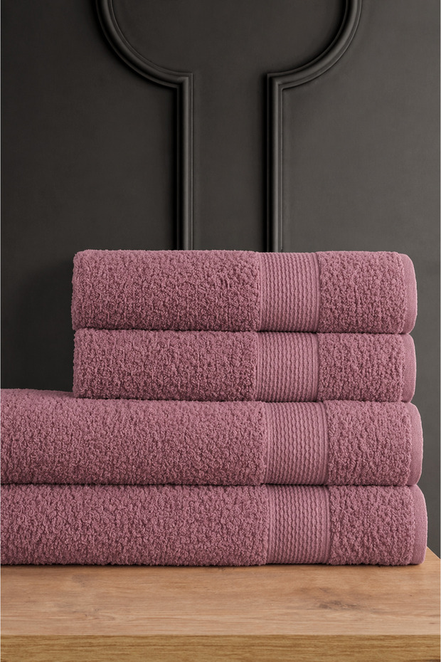 Blanc 4-Piece Bath Towel Set | Towel | Bath Towel I Hammam Set I Dowry Towel - Mürdüm