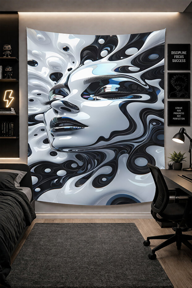 Modern Pattern Fabric Wall Covering Aesthetic Bedroom Decor Washable Quality Easy to Install Stylish
