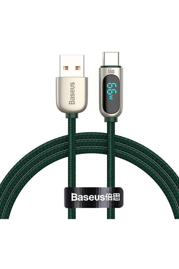 Display Cable USB to Type-C, 66W, 1m (verde) - 1