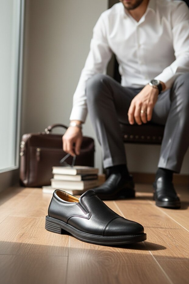 Light Sole Elastic Transition Modern Office Shoes