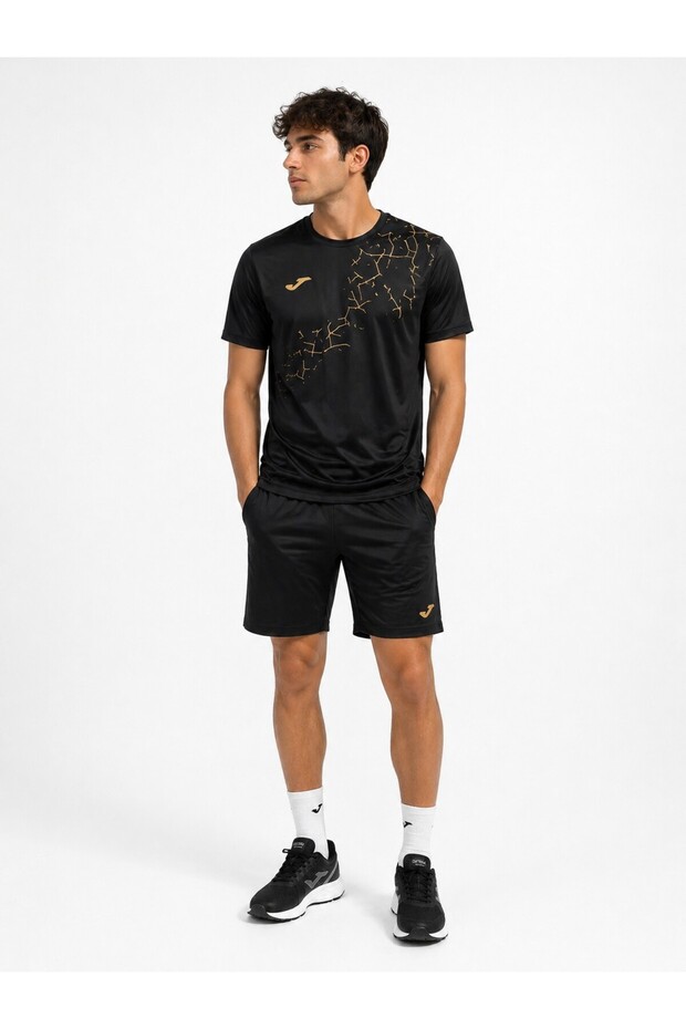 R-Cıty Prınting Helıum Short Sleeve T-Shirt Black Men's Black T-Shirt