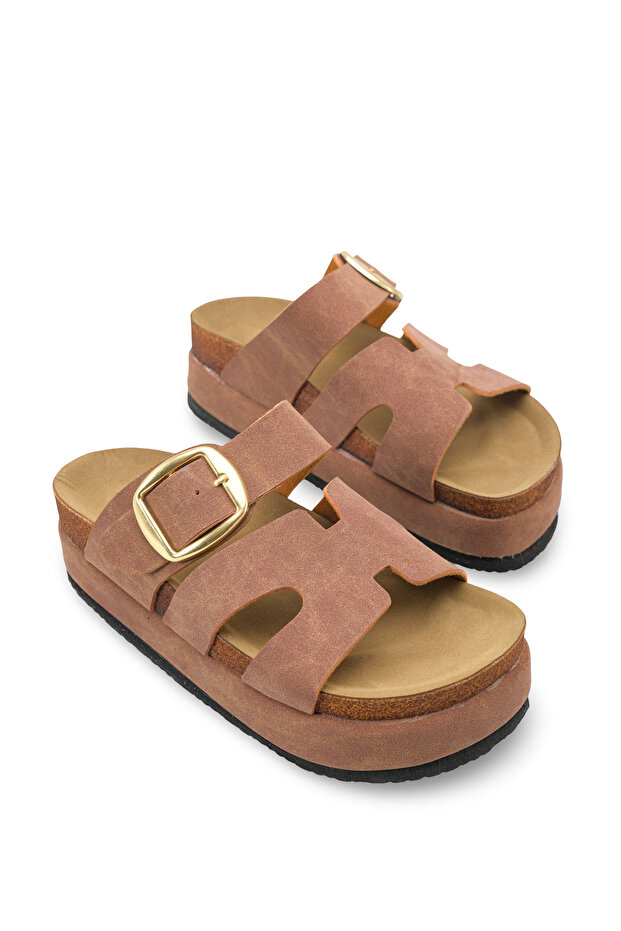 Phoebe Viven Women's Slippers 0012704 Tan