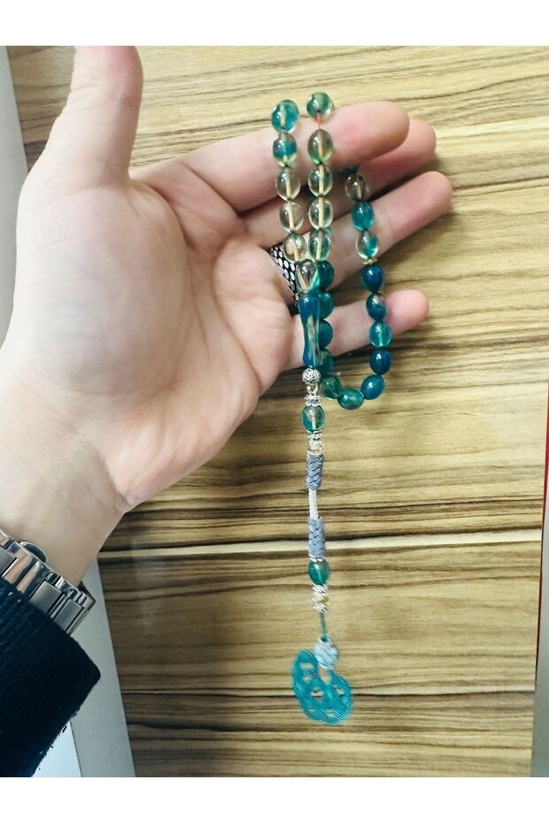 Copper Colored Fire Amber Prayer Beads