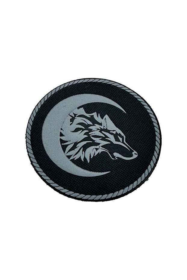 Crescent Wolf Design Patch - Black Arma - 2