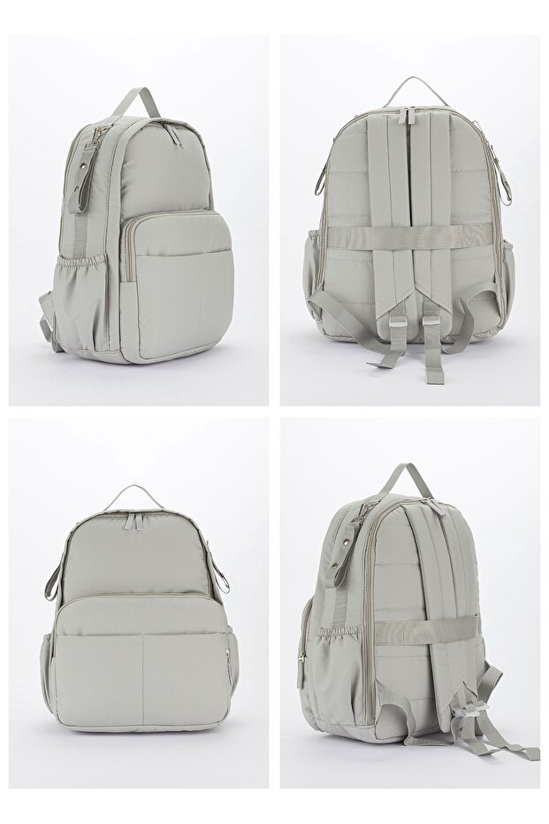 Luxury Gray Large Size 1St Class Thermal Multi-Pocket Mother Baby Care Bag