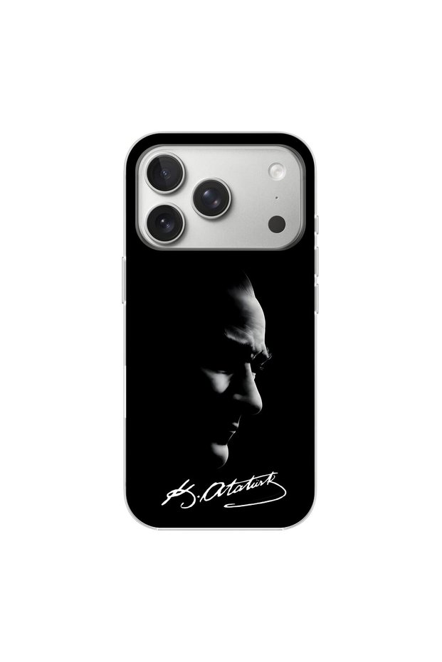 iPhone 17 Pro Max Compatible Ataturk 1 Design Transparent Case