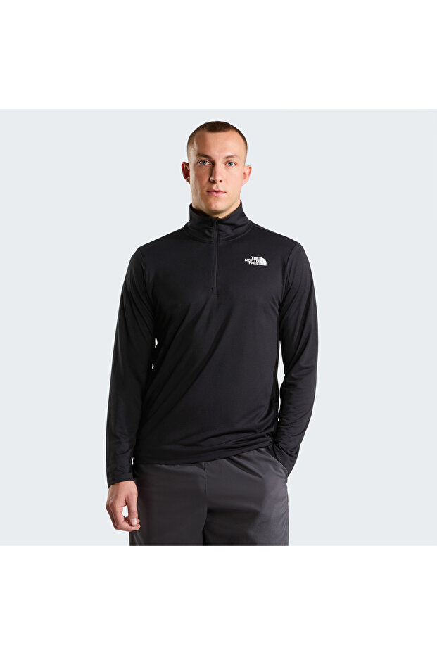 M 24/7 1/4 Zip Tee سويت شيرت أسود للرجال Nf0a8949jk31
