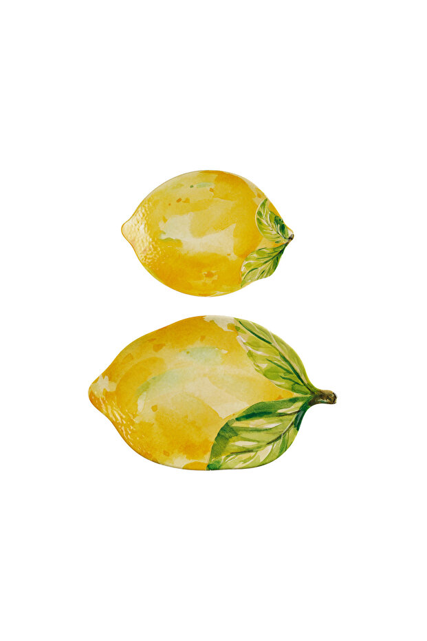 Limora Melamine 2-Piece Lemon Shaped Serving Bowl