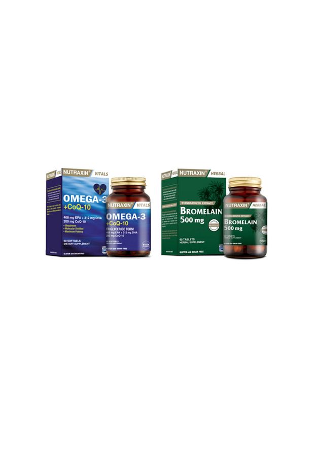 Omega 3 +coq-10 (koenzim) 60 Yumuşak Kapsül + Bromelain 500 Mg 60 Kapsül - 1