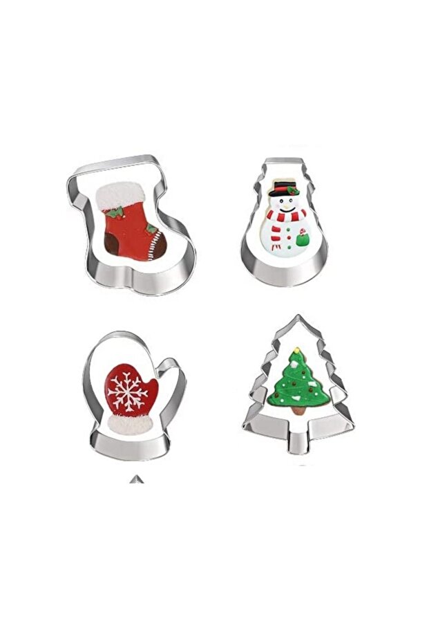 Narkalıp Cookie Mold Gloves, Snowman Snowman, Boots Set of 4