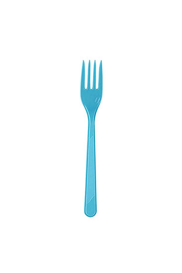 Turquoise Plastic Fork - 1