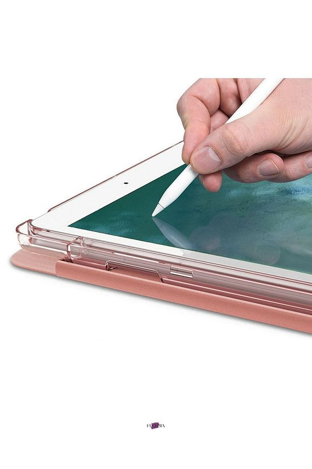 Galaxy  Uyumlu Tab S6 Lite Sm P610 10.4" Kılıf Kalem Bölmeli Tri Folding Smart Standlı Pu Deri - 3
