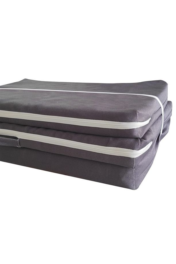 Katlanır Yer Yatağı Sünger Yatak Gri 80x180 Cm-6 Cm Tek Kişilik - 1