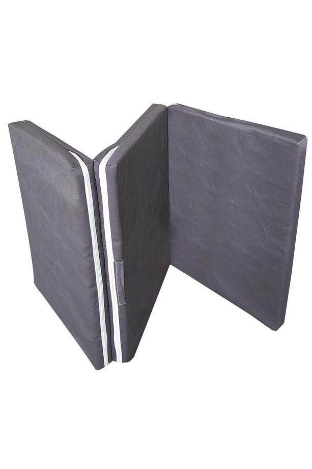 Katlanır Yer Yatağı Sünger Yatak Gri 80x180 Cm-6 Cm Tek Kişilik - 3