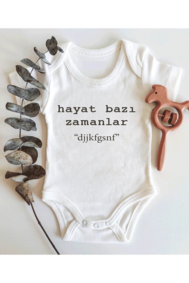 Life Sometimes Written Short Sleeve Organic Baby Bodysuit