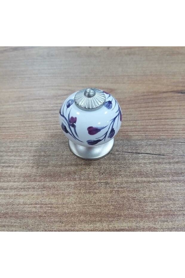 3020-30-153 Saten Rustik Porselen Düğme Kulp Mobilya Çekmece Dolap Komidin Şifonyer Kulbu - 1