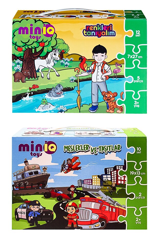 Renkleri Tanıyalım + Meslekler Ve Taşıtlar 2'li Set Eğitici-öğretici Yapboz - 1