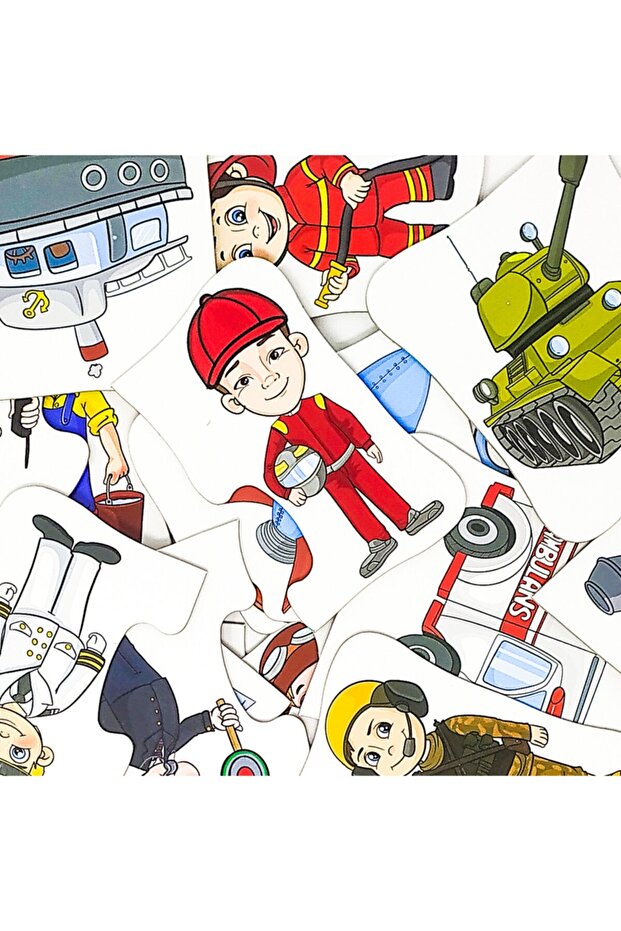 Renkleri Tanıyalım + Meslekler Ve Taşıtlar 2'li Set Eğitici-öğretici Yapboz - 7