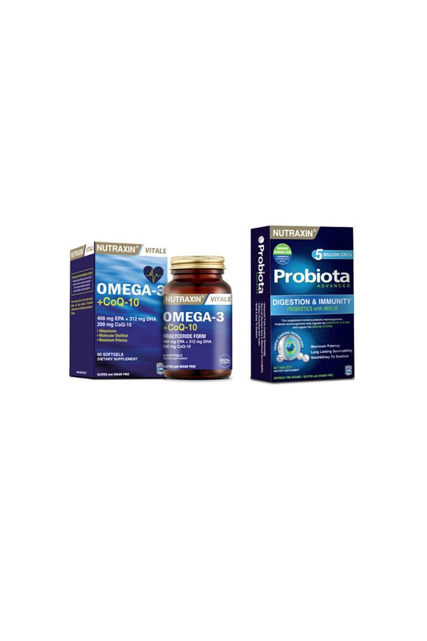 Omega-3 +coq-10 (koenzim) 60 Yumuşak Kapsül + Probiota (özel Probiyotik Desteği) 60 Tablet - 1