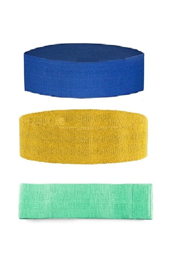 Set of 3 Ultra Deluxe Aerobic Fitness Resistance Bands Thigh Stretching Arm Leg Hip Band 33x8cm