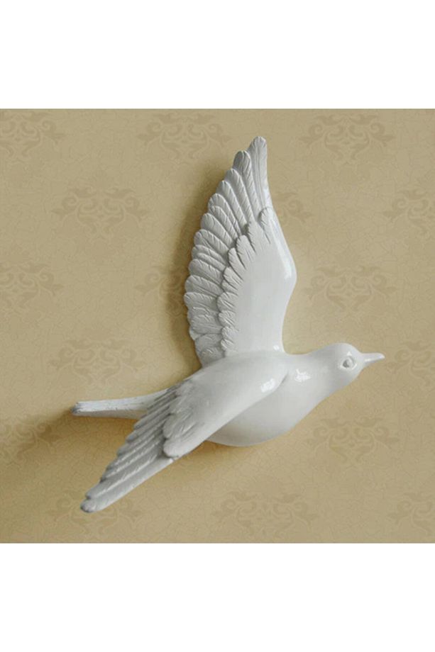 Dekoratif Üç Boyutlu Uçan Kuş Duvar Dekoru Model C Biblo - 1